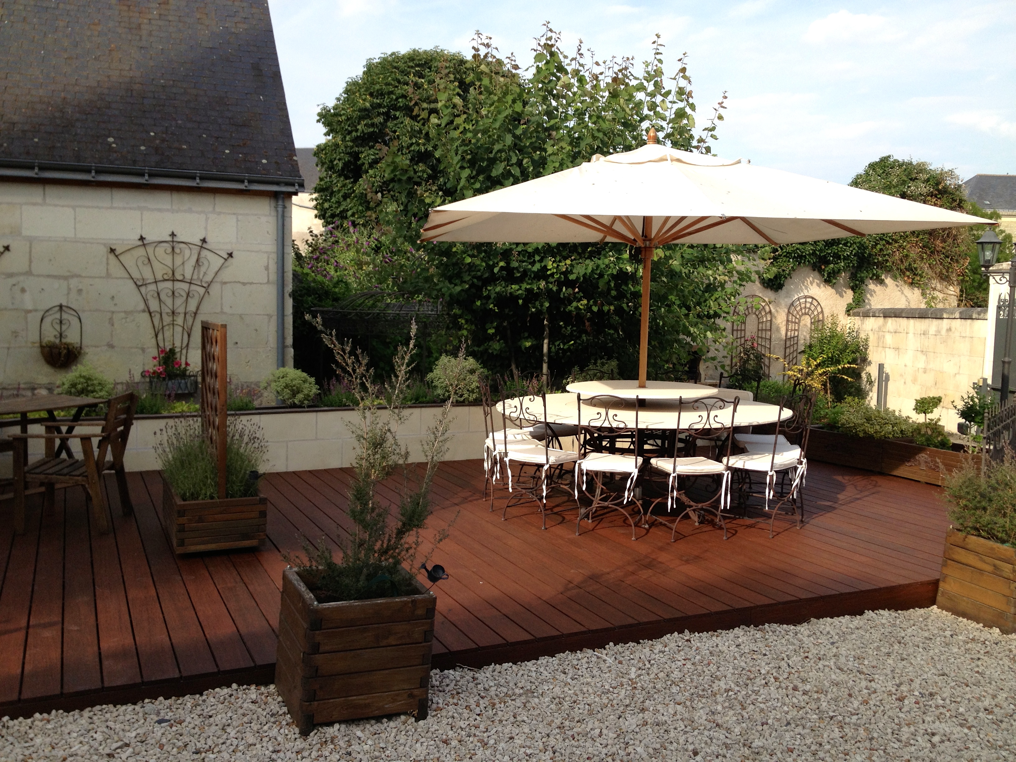 Terrasse Chambre d'hôtes L'Ange est rêveur Langeais 37